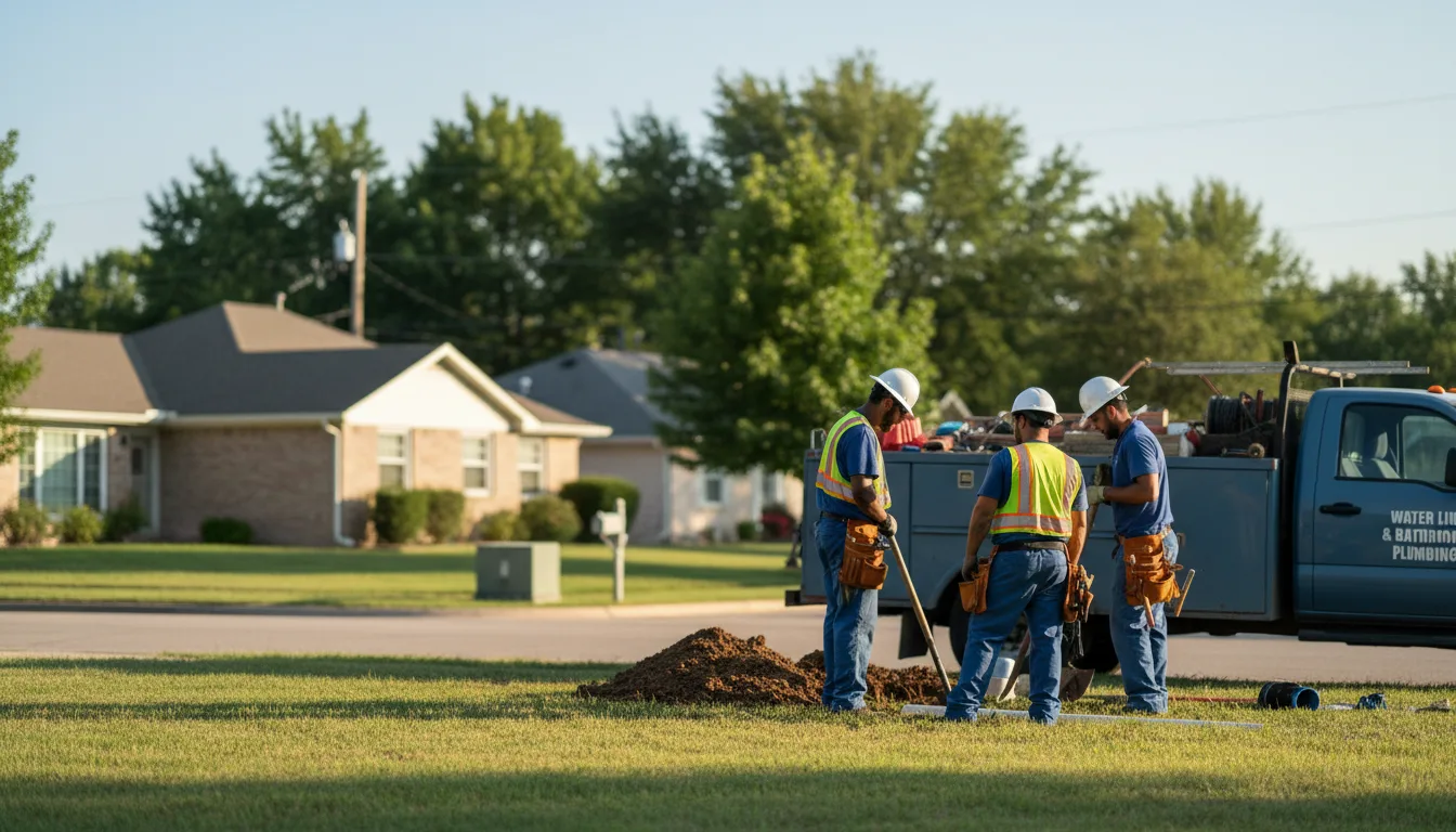 Residential water line and bathroom plumbing service in North Wales, PA
